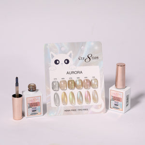 Cre8tion Cat Eye Aurora Set - 6 Colors w/ 1 Calendar Display