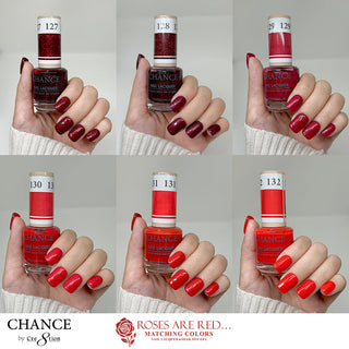 Chance Matching Duo 0.5oz - 36 Colors #109 - #144 - Roses Are Red... Collection w/ 2 set Color Chart
