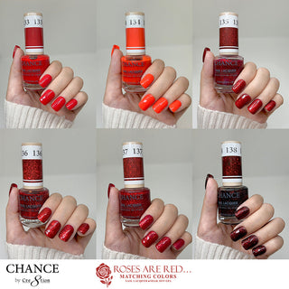 Chance Matching Duo 0.5oz - 36 Colors #109 - #144 - Roses Are Red... Collection w/ 2 set Color Chart