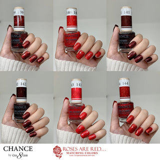 Chance Matching Duo 0.5oz - 36 Colors #109 - #144 - Roses Are Red... Collection w/ 2 set Color Chart