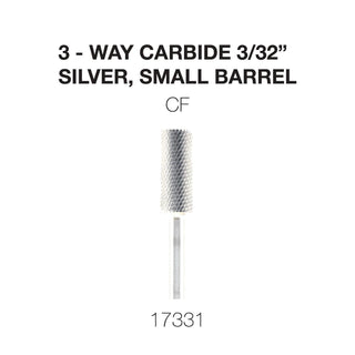 Cre8tion 3-Way Carbide Silver, Small Barrel 3/32"