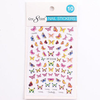 Cre8tion Nail Art Sticker Butterfly (42 Styles)