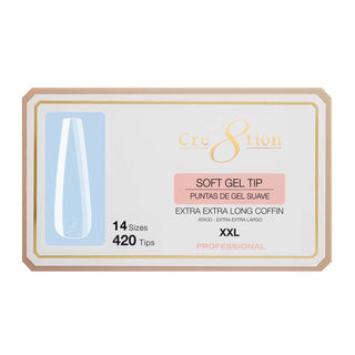 Cre8tion Soft Gel Tips - COFFIN