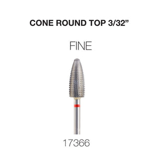 Cre8tion Cone Round Top Nail Filing Bit 3/32"