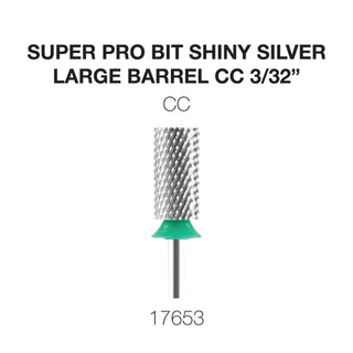 Cre8tion Super Pro Bit Shiny Silver Large Barrel 3/32"