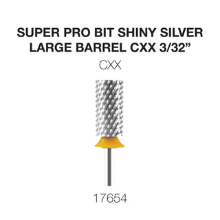 Cre8tion Super Pro Bit Shiny Silver Large Barrel 3/32"