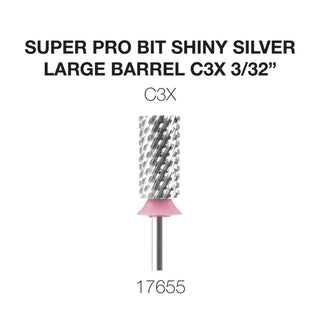 Cre8tion Super Pro Bit Shiny Silver Large Barrel 3/32"