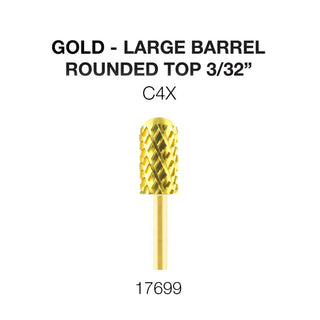 Cre8tion Gold Carbide- Large Barrel-Round Top 3/32"