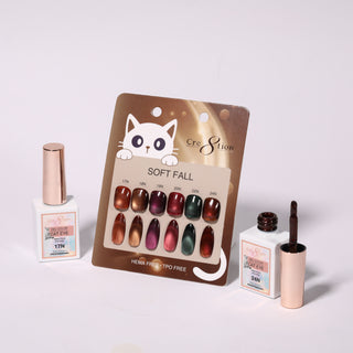 Cre8tion Cat Eye Soft Fall set, 6 colors with calendar display.