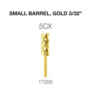 Cre8tion Carbide Small Barrel, Gold 3/32"