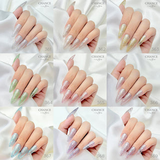 Chance Soak Off Gel 0.5oz - Diamond Dust Collection 36 Colors (#361 - #396) W/ 1 Set Color Chart