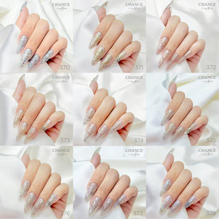 Chance Soak Off Gel 0.5oz - Diamond Dust Collection 36 Colors (#361 - #396) W/ 1 Set Color Chart