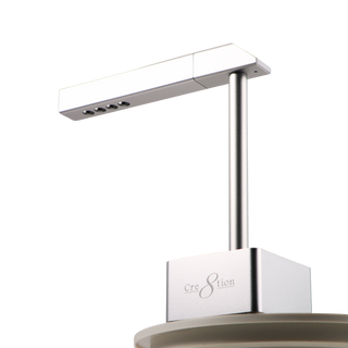 Cre8tion Portable Rechargeable 2in1 UV/LED Desk Lamp - Silver 15W