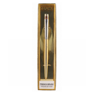 Cre8tion Shade premium french brush with a gold metal handle, shown in its gold retail box.