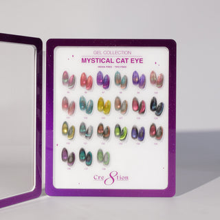 Cre8tion Cat Eye Gel 0.5oz - Mystical Collection - 21 Colors (#95 - #103, #127 - #138) w/ 1 Magnet Duo, 1 Magnet Bar & 1 Acrylic Booklet
