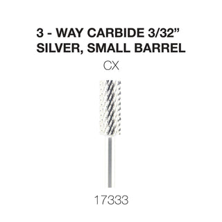 Cre8tion 3-Way Carbide Silver, Small Barrel 3/32"