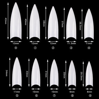 Cre8tion Special Shape - 12 Wide Stiletto 500 pcs./box