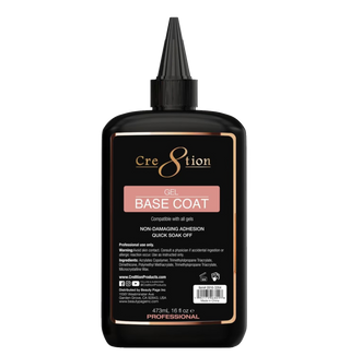 Cre8tion Soak Off Gel Base Coat Refill 16oz