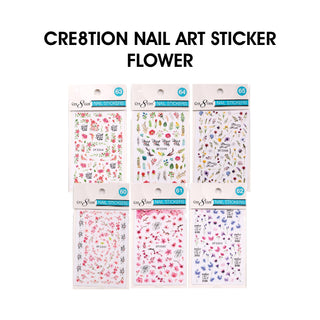 Cre8tion Nail Art Sticker Flower (26 Styles)