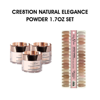 Cre8tion Natural Elegance Powder - Full Set 36 Colors w/ 1 Set Color Chart