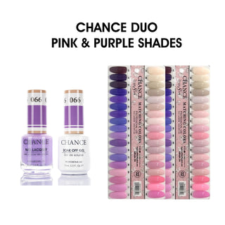 Chance Matching Duo 0.5oz - 36 Colors #037 - #072 - Pink & Purple Shades Collection w/ 2 set Color Chart — Cre8tion Nail C...