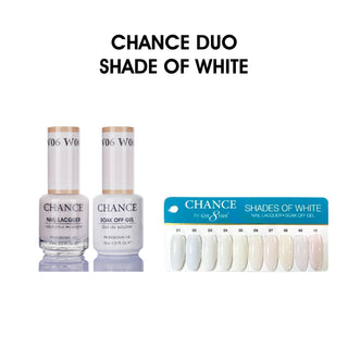 Chance Matching Duo 0.5oz - Shade of White Collection  - Full Set 10 Colors w/ 1 Color Chart — Cre8tion Nail Color Chart W...