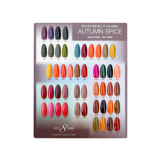 Chance Counter Display Color Chart - Autumn Spice Collection 48 Colors
