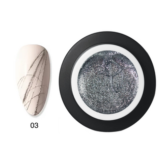 Cre8tion Perfect Line/ Spider Design Gel 0.26oz - 03 Silver