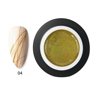 Cre8tion Perfect Line/ Spider Design Gel 0.26oz - 04 Gold