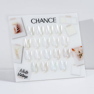 Chance Counter Display Color Chart - White Vintage Collection #02 18 colors