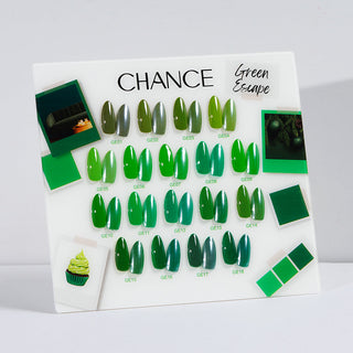Chance Counter Display Color Chart - Green Escape Collection #14 18 colors