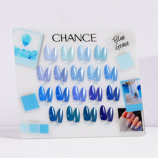 Chance Counter Display Color Chart - Blue Grace Collection #15 18 colors