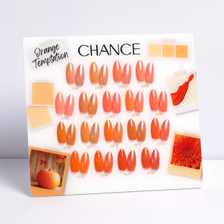 Chance Counter Display Color Chart - Orange Temptation Collection #10 18 colors