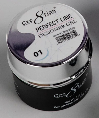 Cre8tion Perfect Line/ Spider Design Gel 0.26oz - 01 White
