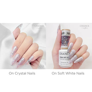 Chance Soak Off Gel 0.5oz - Diamond Dust Collection 36 Colors (#361 - #396) W/ 1 Set Color Chart