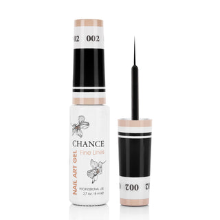 Chance Fine Lines - Detailing Nail Art Gel - 0.33oz 02 Super Black