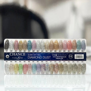 Chance Soak Off Gel 0.5oz - Diamond Dust Collection 36 Colors (#361 - #396) W/ 1 Set Color Chart