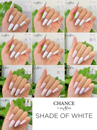 Chance Matching Duo 0.5oz - Shade of White Collection - Full Set 10 Colors w/ 1 Color Chart