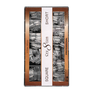Cre8tion Special Shape Tip Square Clear - Short