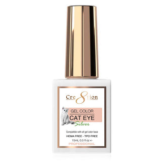 Cre8tion Silver Cat Eye Soak Off Gel 0.5oz