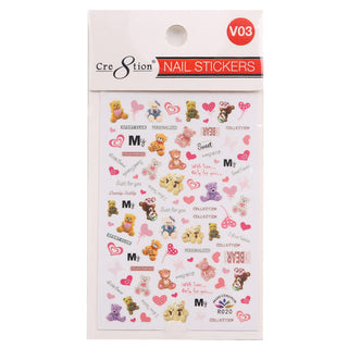 Cre8tion Nail Art Sticker Valentine (12 Styles)