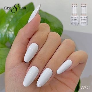 Chance Gel & Nail Lacquer Duo 0.5oz W01 - Shade of White Collection