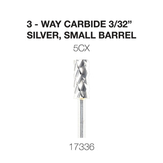 Cre8tion 3-Way Carbide Silver, Small Barrel 3/32"