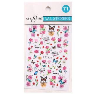Cre8tion Nail Art Sticker Flower (26 Styles)