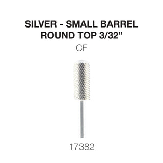 Cre8tion Silver Carbide- Small Barrel-Round Top- 3/32"