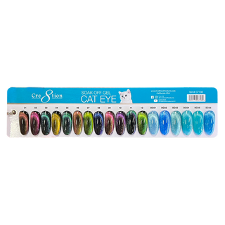 Cre8tion Mystical Gel 0.5oz - Full Set 12 colors w/ 1 Magnet, 3 Top Diamond 0.5oz & 1 Color Chart