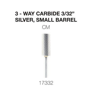 Cre8tion 3-Way Carbide Silver, Small Barrel 3/32"