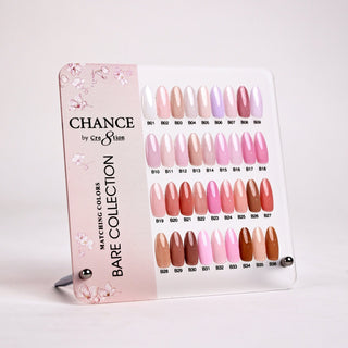 Chance Counter Display Color Chart - Bare Collection 36 Colors