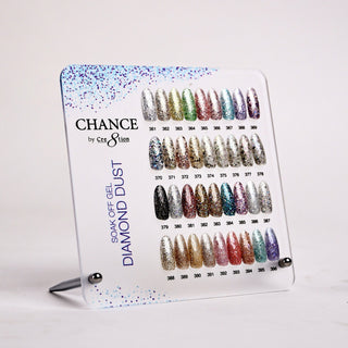 Chance Counter Display Color Chart - Diamond Dust Collection 36 Colors