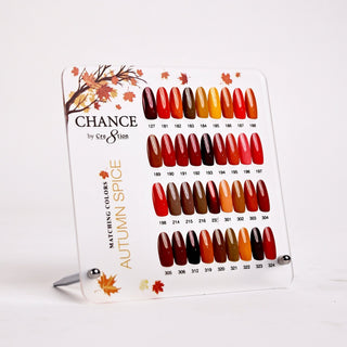 Chance Counter Display Color Chart - Autumn Spice Collection 36 Colors